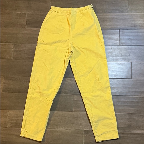 Limited Vintage Butter Yellow High Waisted Straight Leg Super Soft Corduroys - Picture 2 of 7